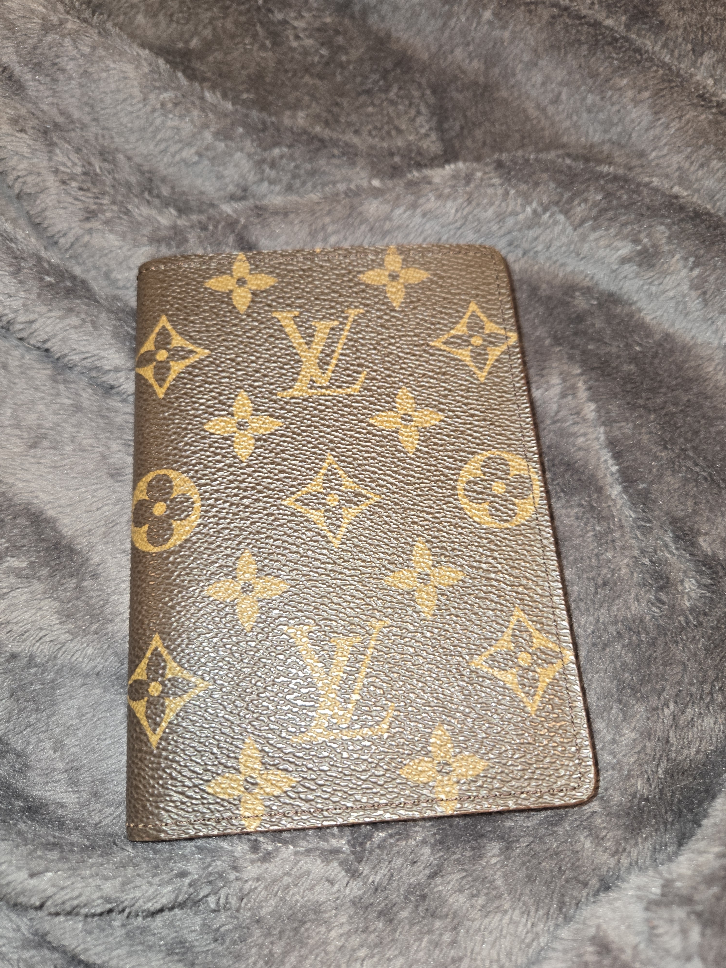 Louis Vuitton Brown And Gold Monogram Passport Sleeve